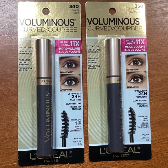 Loreal Paris Voluminous Curved 340 Black/350 Black Brown NEW 0.28 fl oz - Picture 1 of 10